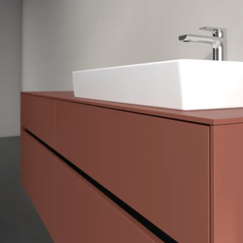 Bild von VILLEROY BOCH Collaro Waschbeckenunterschrank, mit Beleuchtung, 4 Auszüge, 1600 x 548 x 500 mm, Wine Red / Wine Red #C023B0AH