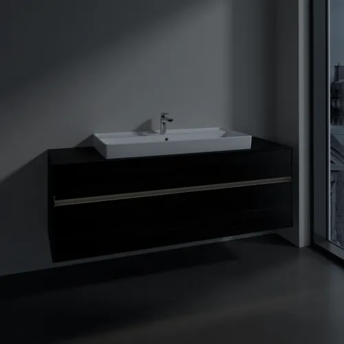 Bild von VILLEROY BOCH Collaro Waschbeckenunterschrank, mit Beleuchtung, 4 Auszüge, 1600 x 548 x 500 mm, Black Oak / Black Oak #C031B0AB