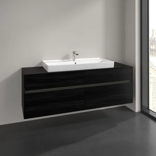 Bild von VILLEROY BOCH Collaro Waschbeckenunterschrank, mit Beleuchtung, 4 Auszüge, 1600 x 548 x 500 mm, Black Oak / Black Oak #C031B0AB