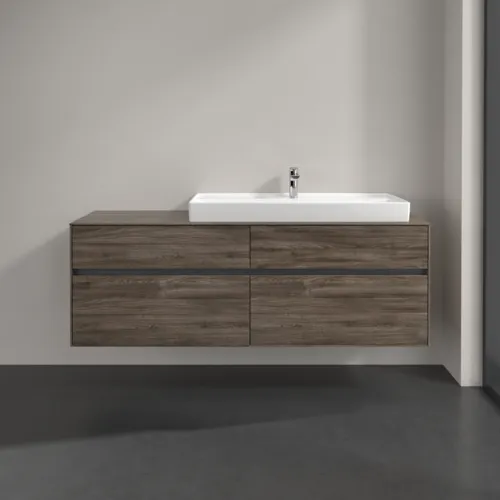 VILLEROY BOCH Collaro Waschbeckenunterschrank, 4 Auszüge, 1600 x 548 x 500 mm, Stone Oak #C03000RK, Bild 3