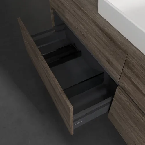 VILLEROY BOCH Collaro Waschbeckenunterschrank, 4 Auszüge, 1600 x 548 x 500 mm, Stone Oak #C03000RK, Bild 6