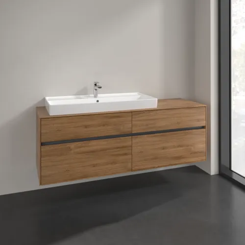 Bild von VILLEROY BOCH Collaro Waschbeckenunterschrank, 4 Auszüge, 1600 x 548 x 500 mm, Kansas Oak #C02900RH
