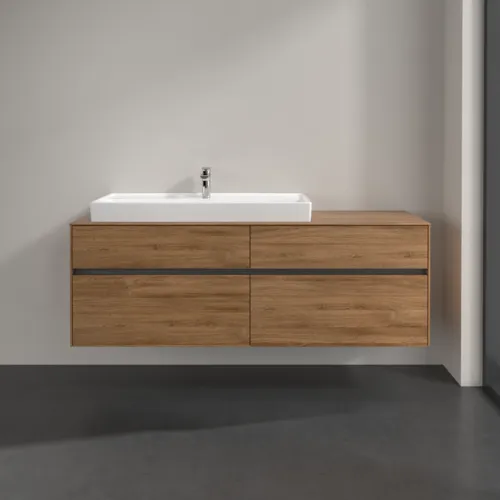 Bild von VILLEROY BOCH Collaro Waschbeckenunterschrank, 4 Auszüge, 1600 x 548 x 500 mm, Kansas Oak #C02900RH