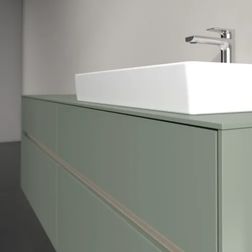 Bild von VILLEROY BOCH Collaro Waschbeckenunterschrank, mit Beleuchtung, 4 Auszüge, 1600 x 548 x 500 mm, Soft Green / Soft Green #C023B0AF