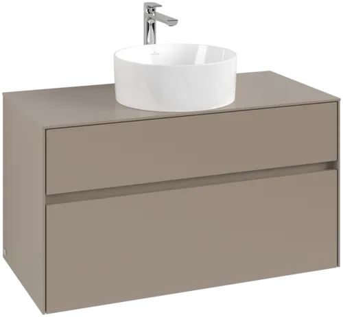 Obrázek VILLEROY BOCH Toaletní skříňka Collaro, 2 výsuvy, 1000 x 548 x 500 mm, taupe / taupe #C03800VM
