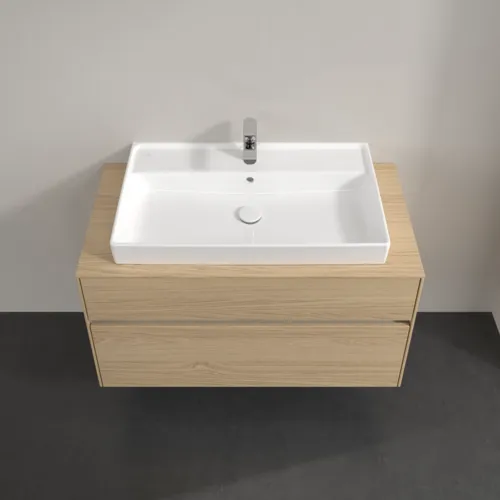 Bild von VILLEROY BOCH Collaro Waschbeckenunterschrank, mit Beleuchtung, 2 Auszüge, 1000 x 548 x 500 mm, Nordic Oak / Nordic Oak #C020B0VJ