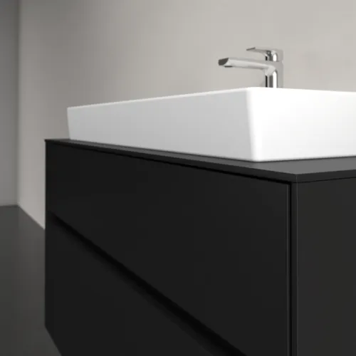 Bild von VILLEROY BOCH Collaro Waschbeckenunterschrank, mit Beleuchtung, 2 Auszüge, 1000 x 548 x 500 mm, Volcano Black / Volcano Black #C020B0VL