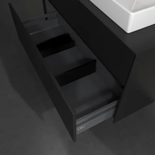 Bild von VILLEROY BOCH Collaro Waschbeckenunterschrank, mit Beleuchtung, 2 Auszüge, 1000 x 548 x 500 mm, Volcano Black / Volcano Black #C020B0VL