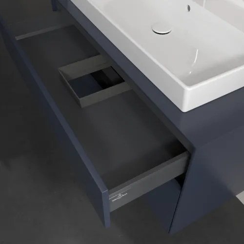 Bild von VILLEROY BOCH Collaro Waschbeckenunterschrank, mit Beleuchtung, 2 Auszüge, 1000 x 548 x 500 mm, Marine Blue / Marine Blue #C020B0VQ