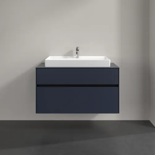 Bild von VILLEROY BOCH Collaro Waschbeckenunterschrank, mit Beleuchtung, 2 Auszüge, 1000 x 548 x 500 mm, Marine Blue / Marine Blue #C020B0VQ