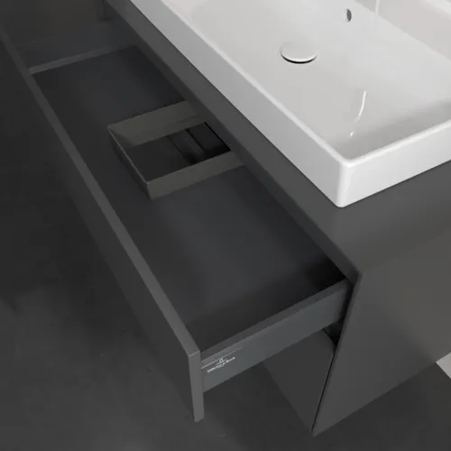 Bild von VILLEROY BOCH Collaro Waschbeckenunterschrank, mit Beleuchtung, 2 Auszüge, 1000 x 548 x 500 mm, Graphite / Graphite #C020B0VR