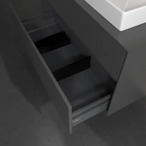 Bild von VILLEROY BOCH Collaro Waschbeckenunterschrank, mit Beleuchtung, 2 Auszüge, 1000 x 548 x 500 mm, Graphite / Graphite #C020B0VR