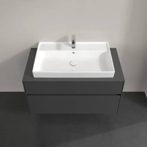 Bild von VILLEROY BOCH Collaro Waschbeckenunterschrank, mit Beleuchtung, 2 Auszüge, 1000 x 548 x 500 mm, Graphite / Graphite #C020B0VR