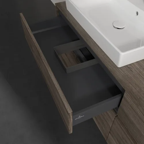Bild von VILLEROY BOCH Collaro Waschbeckenunterschrank, 4 Auszüge, 1600 x 548 x 500 mm, Stone Oak #C02200RK