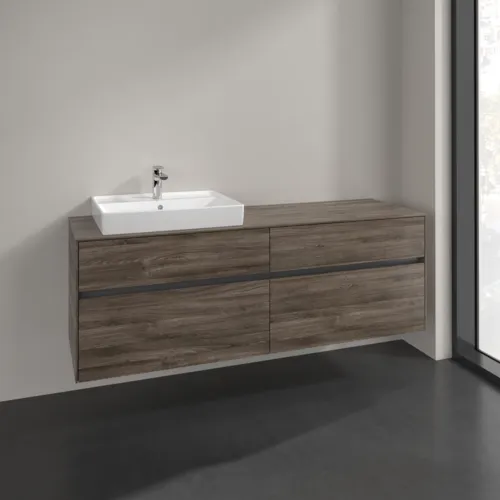 Bild von VILLEROY BOCH Collaro Waschbeckenunterschrank, 4 Auszüge, 1600 x 548 x 500 mm, Stone Oak #C02200RK
