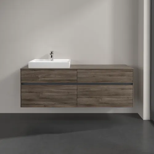 Bild von VILLEROY BOCH Collaro Waschbeckenunterschrank, 4 Auszüge, 1600 x 548 x 500 mm, Stone Oak #C02200RK