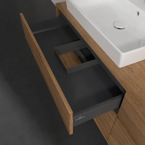 Bild von VILLEROY BOCH Collaro Waschbeckenunterschrank, 4 Auszüge, 1600 x 548 x 500 mm, Kansas Oak #C02200RH
