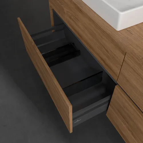 Bild von VILLEROY BOCH Collaro Waschbeckenunterschrank, 4 Auszüge, 1600 x 548 x 500 mm, Kansas Oak #C02200RH