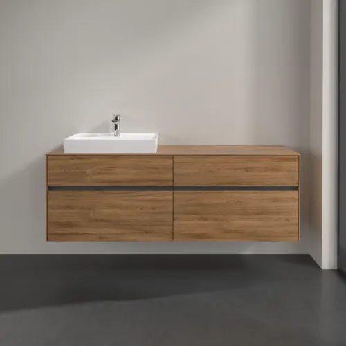 Bild von VILLEROY BOCH Collaro Waschbeckenunterschrank, 4 Auszüge, 1600 x 548 x 500 mm, Kansas Oak #C02200RH