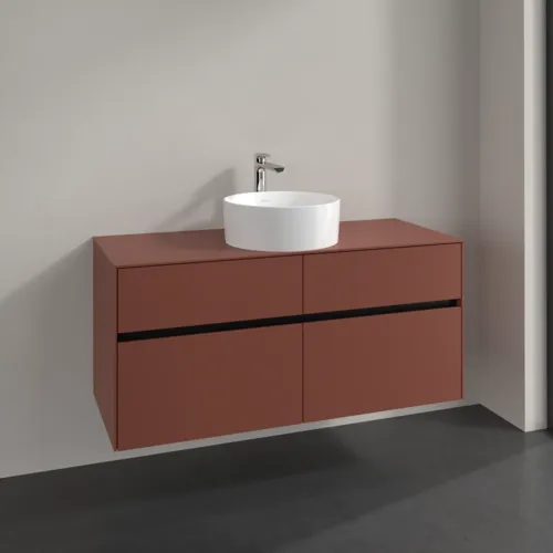 VILLEROY BOCH Collaro Waschbeckenunterschrank, 4 Auszüge, 1200 x 548 x 500 mm, Wine Red / Wine Red #C04100AH, Bild 2