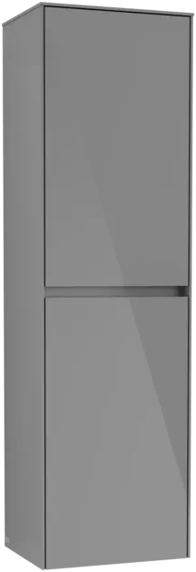 Obrázek VILLEROY BOCH Vysoká skříň Collaro, 2 dveře, 454 x 1538 x 349 mm, lesklá šedá / lesklá šedá #C03400FP