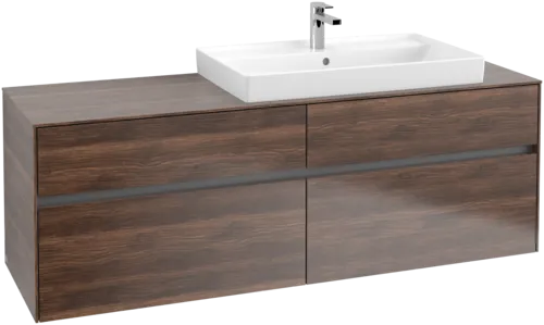 Picture of VILLEROY BOCH Collaro Vanity unit, with lighting, 4 pull-out compartments, 1600 x 548 x 500 mm, Arizona Oak / Arizona Oak #C027B0VH