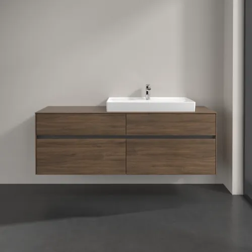 Bild von VILLEROY BOCH Collaro Waschbeckenunterschrank, mit Beleuchtung, 4 Auszüge, 1600 x 548 x 500 mm, Arizona Oak / Arizona Oak #C027B0VH
