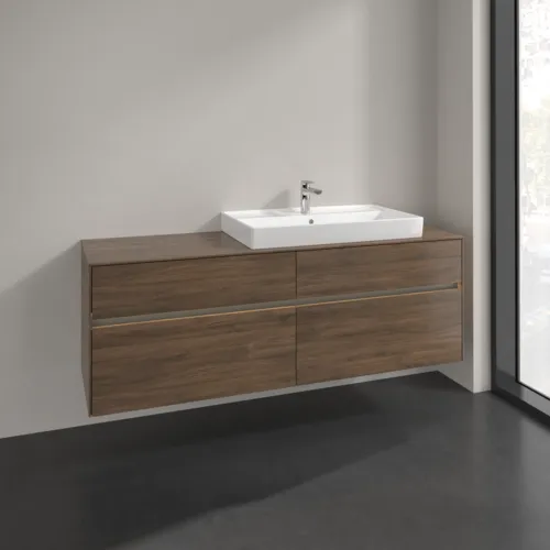 Bild von VILLEROY BOCH Collaro Waschbeckenunterschrank, mit Beleuchtung, 4 Auszüge, 1600 x 548 x 500 mm, Arizona Oak / Arizona Oak #C027B0VH