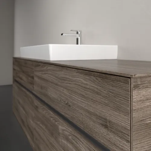 Bild von VILLEROY BOCH Collaro Waschbeckenunterschrank, mit Beleuchtung, 4 Auszüge, 1600 x 548 x 500 mm, Stone Oak #C026B0RK