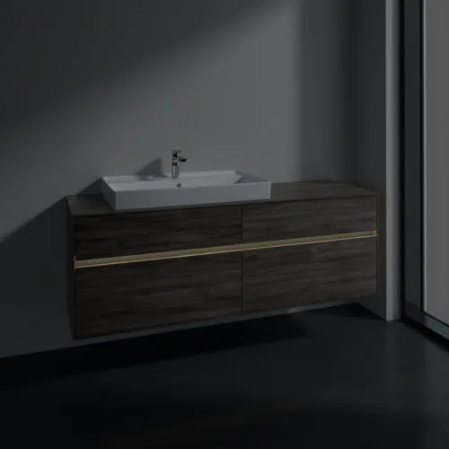 Bild von VILLEROY BOCH Collaro Waschbeckenunterschrank, mit Beleuchtung, 4 Auszüge, 1600 x 548 x 500 mm, Stone Oak #C026B0RK