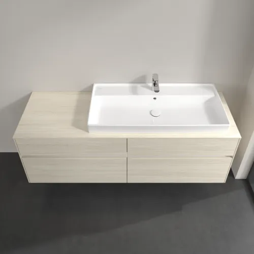 VILLEROY BOCH Collaro Waschbeckenunterschrank, mit Beleuchtung, 4 Auszüge, 1600 x 548 x 500 mm, White Oak / White Oak #C030B0AA, Bild 4