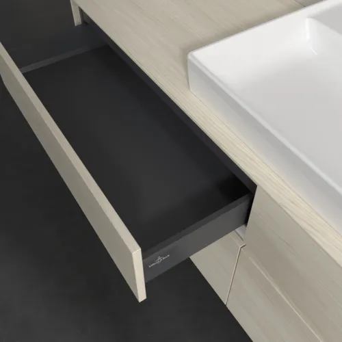 VILLEROY BOCH Collaro Waschbeckenunterschrank, mit Beleuchtung, 4 Auszüge, 1600 x 548 x 500 mm, White Oak / White Oak #C030B0AA, Bild 8