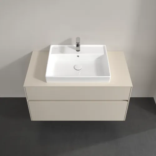Bild von VILLEROY BOCH Collaro Waschbeckenunterschrank, mit Beleuchtung, 2 Auszüge, 1000 x 548 x 500 mm, Cashmere Grey / Cashmere Grey #C019B0VN