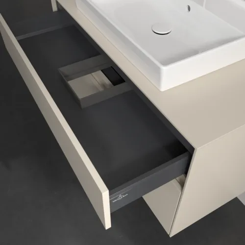 Bild von VILLEROY BOCH Collaro Waschbeckenunterschrank, mit Beleuchtung, 2 Auszüge, 1000 x 548 x 500 mm, Cashmere Grey / Cashmere Grey #C019B0VN