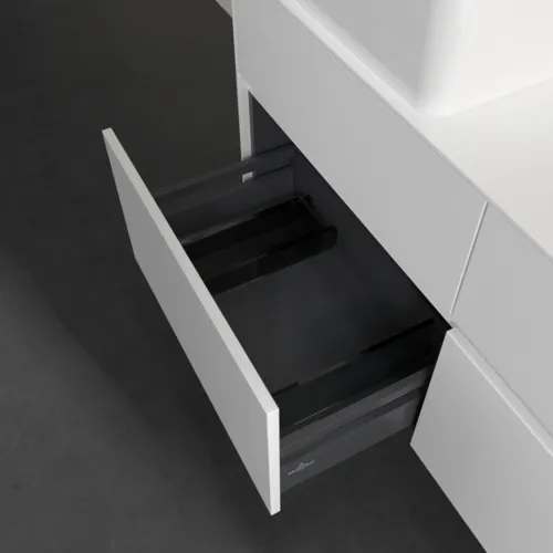 VILLEROY BOCH Collaro Waschbeckenunterschrank, mit Beleuchtung, 4 Auszüge, 1200 x 548 x 500 mm, White Matt / White Matt #C042B0MS, Bild 7