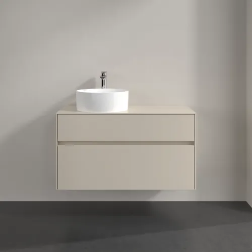 VILLEROY BOCH Collaro Waschbeckenunterschrank, 2 Auszüge, 1000 x 548 x 500 mm, Cashmere Grey / Cashmere Grey #C03900VN, Bild 3
