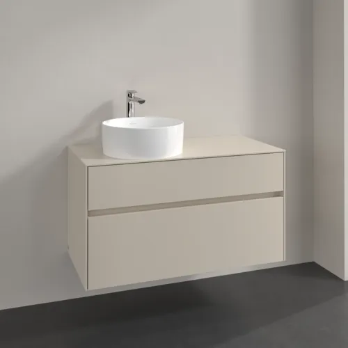 VILLEROY BOCH Collaro Waschbeckenunterschrank, 2 Auszüge, 1000 x 548 x 500 mm, Cashmere Grey / Cashmere Grey #C03900VN, Bild 2
