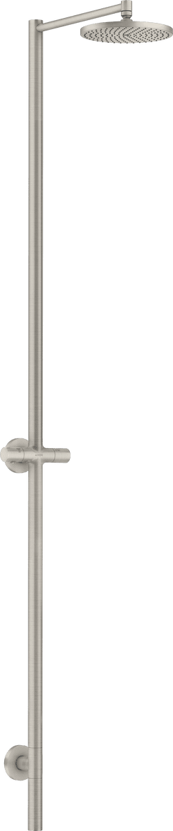 Picture of HANSGROHE AXOR Starck Nature shower column with overhead shower 240 1jet without hand shower #12671800 - Stainless Steel Optic