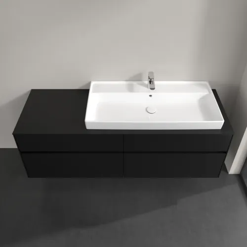 Obrázek VILLEROY BOCH Toaletní skříňka Collaro, 4 výsuvy, 1600 x 548 x 500 mm, Volcano Black / Volcano Black #C03000VL