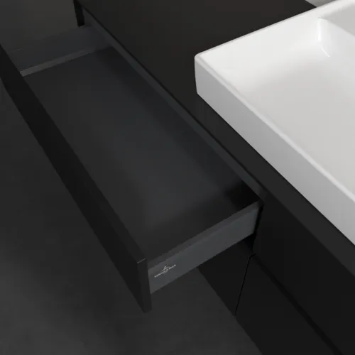 Obrázek VILLEROY BOCH Toaletní skříňka Collaro, 4 výsuvy, 1600 x 548 x 500 mm, Volcano Black / Volcano Black #C03000VL
