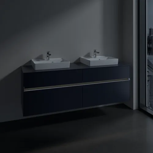 Bild von VILLEROY BOCH Collaro Waschbeckenunterschrank, mit Beleuchtung, 4 Auszüge, 1600 x 548 x 500 mm, Marine Blue / Marine Blue #C021B0VQ