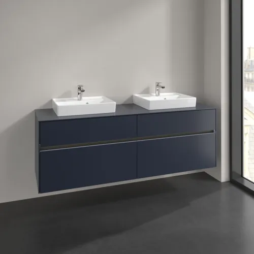 Bild von VILLEROY BOCH Collaro Waschbeckenunterschrank, mit Beleuchtung, 4 Auszüge, 1600 x 548 x 500 mm, Marine Blue / Marine Blue #C021B0VQ
