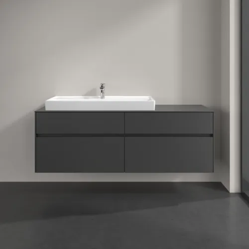 VILLEROY BOCH Collaro Waschbeckenunterschrank, 4 Auszüge, 1600 x 548 x 500 mm, Graphite / Graphite #C02900VR, Bild 3