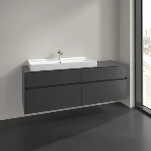 VILLEROY BOCH Collaro Waschbeckenunterschrank, 4 Auszüge, 1600 x 548 x 500 mm, Graphite / Graphite #C02900VR, Bild 2