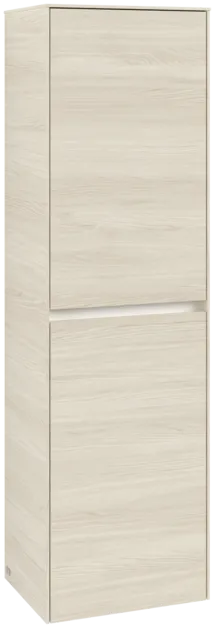 Obrázek VILLEROY BOCH Vysoká skříňka Collaro, 2 dveře, 454 x 1538 x 349 mm, bílý dub / bílý dub #C03401AA