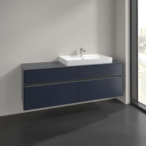 Bild von VILLEROY BOCH Collaro Waschbeckenunterschrank, mit Beleuchtung, 4 Auszüge, 1600 x 548 x 500 mm, Marine Blue / Marine Blue #C027B0VQ