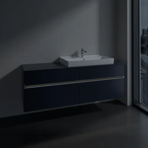 Bild von VILLEROY BOCH Collaro Waschbeckenunterschrank, mit Beleuchtung, 4 Auszüge, 1600 x 548 x 500 mm, Marine Blue / Marine Blue #C027B0VQ