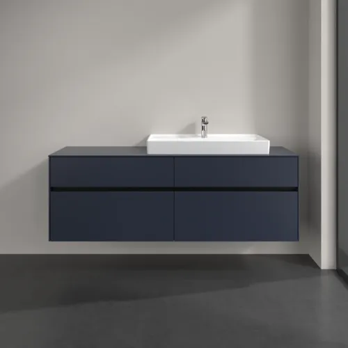 Bild von VILLEROY BOCH Collaro Waschbeckenunterschrank, mit Beleuchtung, 4 Auszüge, 1600 x 548 x 500 mm, Marine Blue / Marine Blue #C027B0VQ