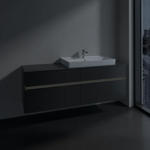 Bild von VILLEROY BOCH Collaro Waschbeckenunterschrank, mit Beleuchtung, 4 Auszüge, 1600 x 548 x 500 mm, Graphite / Graphite #C027B0VR