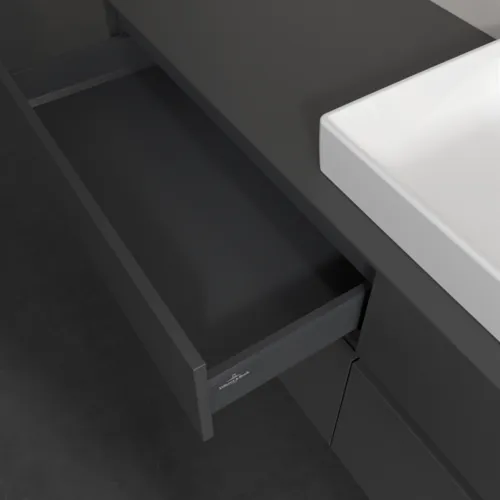 Bild von VILLEROY BOCH Collaro Waschbeckenunterschrank, mit Beleuchtung, 4 Auszüge, 1600 x 548 x 500 mm, Graphite / Graphite #C027B0VR